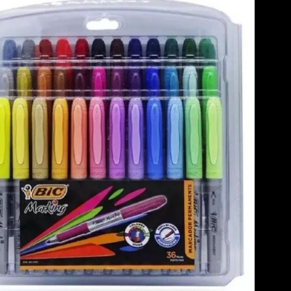 MARCADOR PERM. PLAST. MARKING GRIP BIC P.F SURT BLISTER C36 PZAS